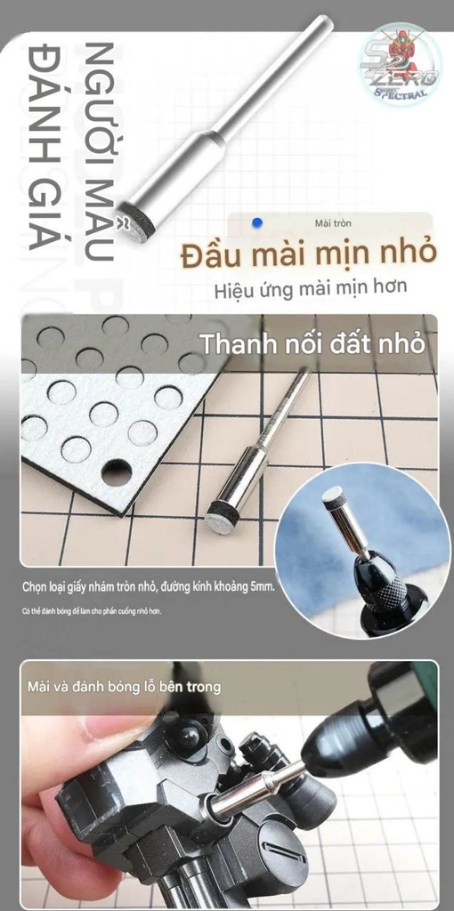 Nhám xốp Ustar cắt dán sẵn+bộ thanh kết nối Mini Polishing Abrasive Paper #400-2500 UA91510