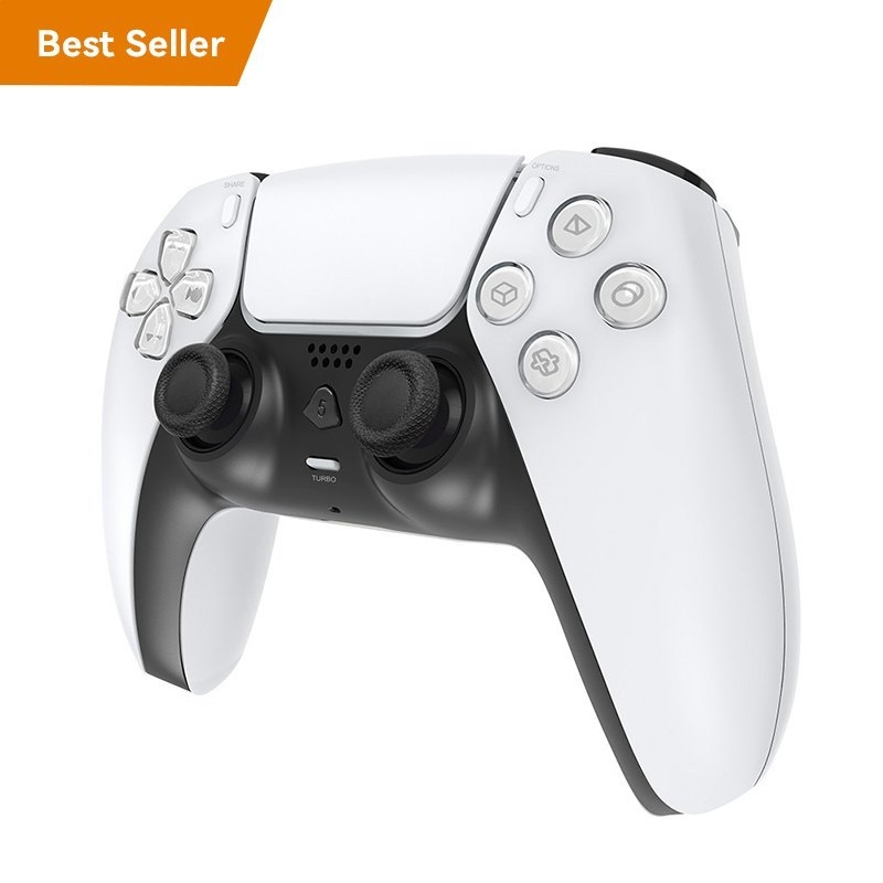Tay cầm chơi game P5A không dây bluetooth cho PS4 PC Steam Android Dualshock turbo function gamepad wireless
