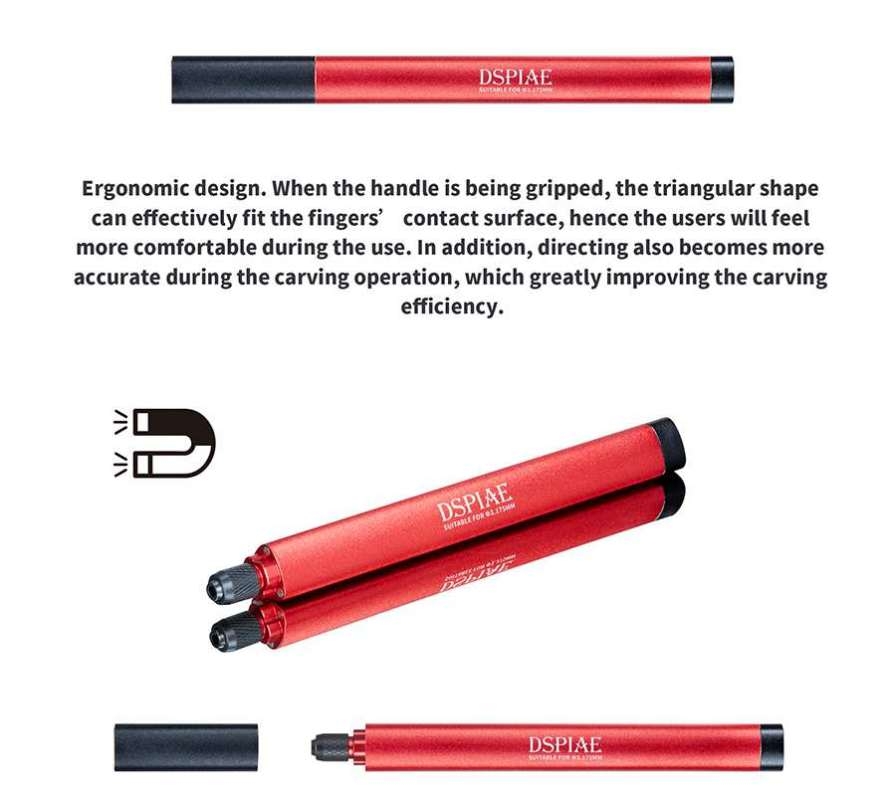 Dụng cụ mô hình Dspiae AT-TH Cán giữ mũi chisel khoan đa năng holder handle