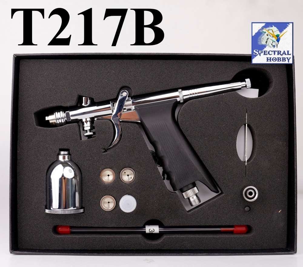 Bút sơn mô hình WB PS290 T217 pen Airbrush 0.5mm double nozzle round fan-shaped atomizing