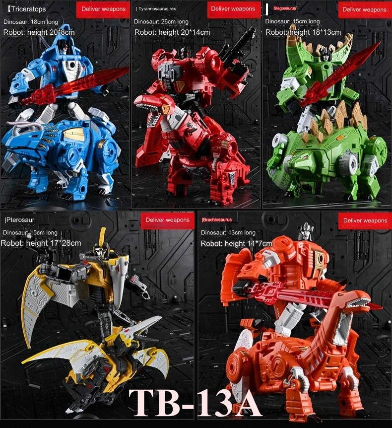 Mô hình Transformer Dinosaur King Shura TB-13A / TB-13B Metal ver Brave Dino warrior special team