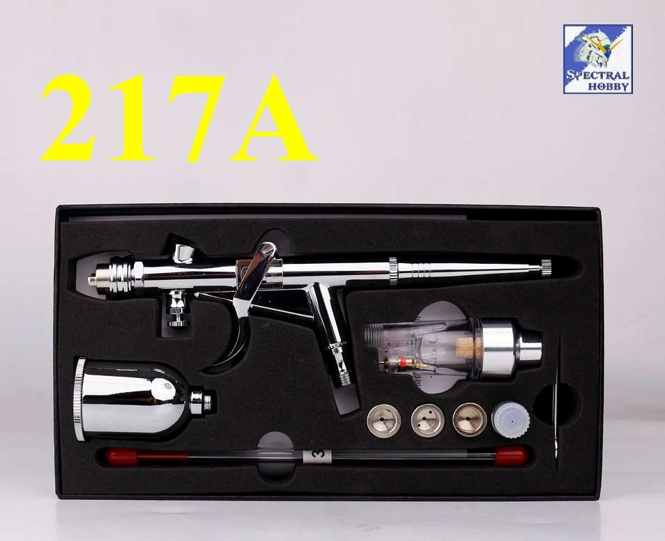 Bút sơn mô hình WB PS290 T217 pen Airbrush 0.5mm double nozzle round fan-shaped atomizing