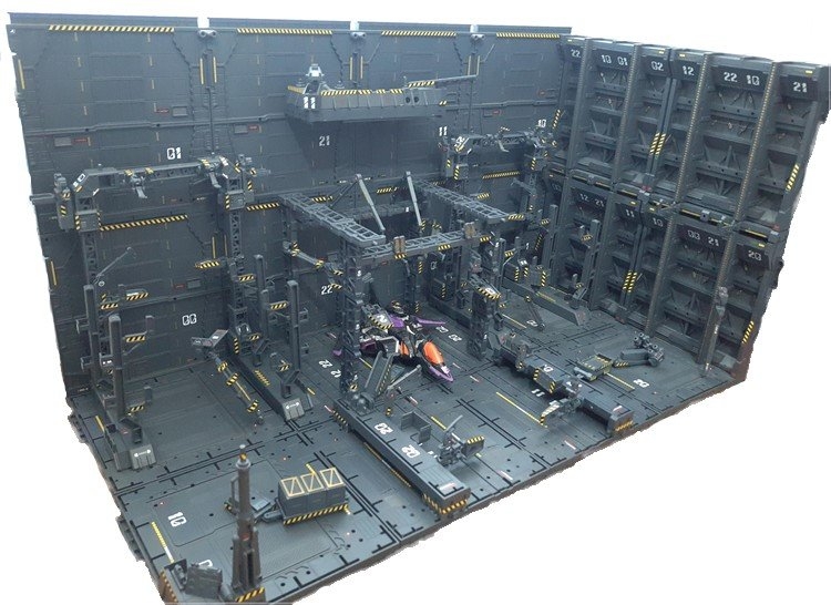 Mô hình sa bàn Domain base CG Set 18 bộ 4A+4B+1C+1D+1E+1F+3G+3H gundam Hangar