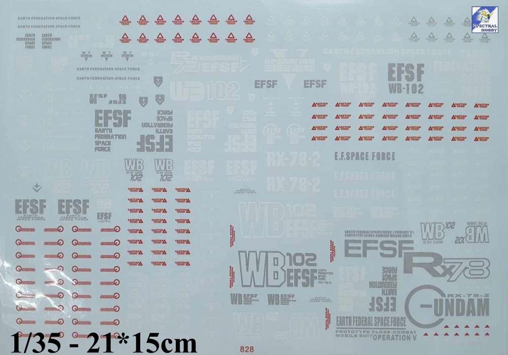 Decal nước dán mô hình 1/35 1/48 RX-78-2 RX78 G3 gundam các loại Water sticker