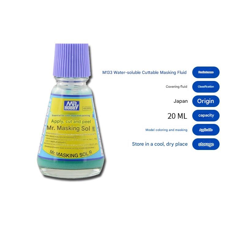 Dụng cụ masking lỏng sol neo mr.hobby water soluble cutable covering liquid brush