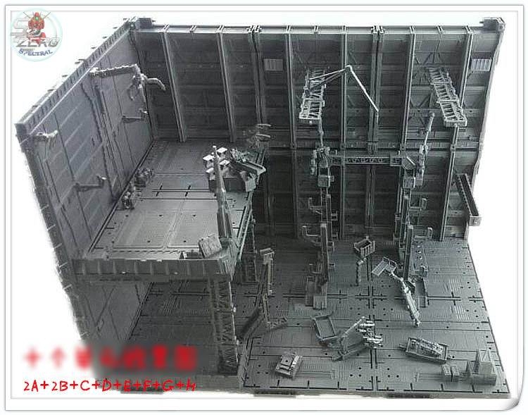 Mô hình sa bàn Domain Base CG Set 10 bộ gundam Hangar