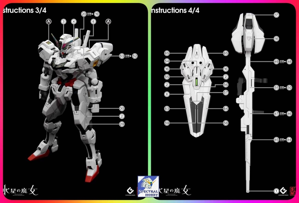 Decal nước dán mô hình CALIBARN MERCURY HG các loại Water sticker