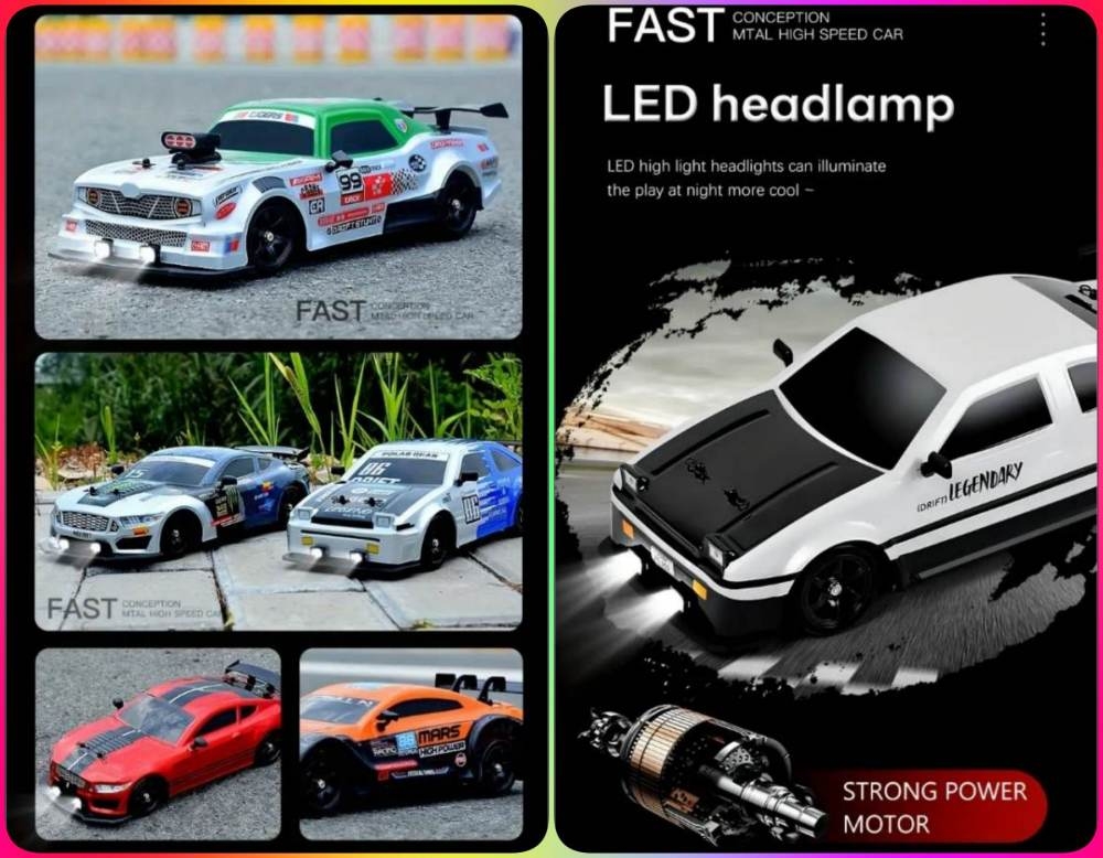 Ô tô điều khiển RC Car Drift 1/16 4WD 18KM/H High Speed Spray System Racing Rally