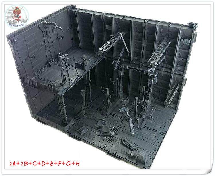 Mô hình sa bàn Domain Base CG Set 10 bộ gundam Hangar