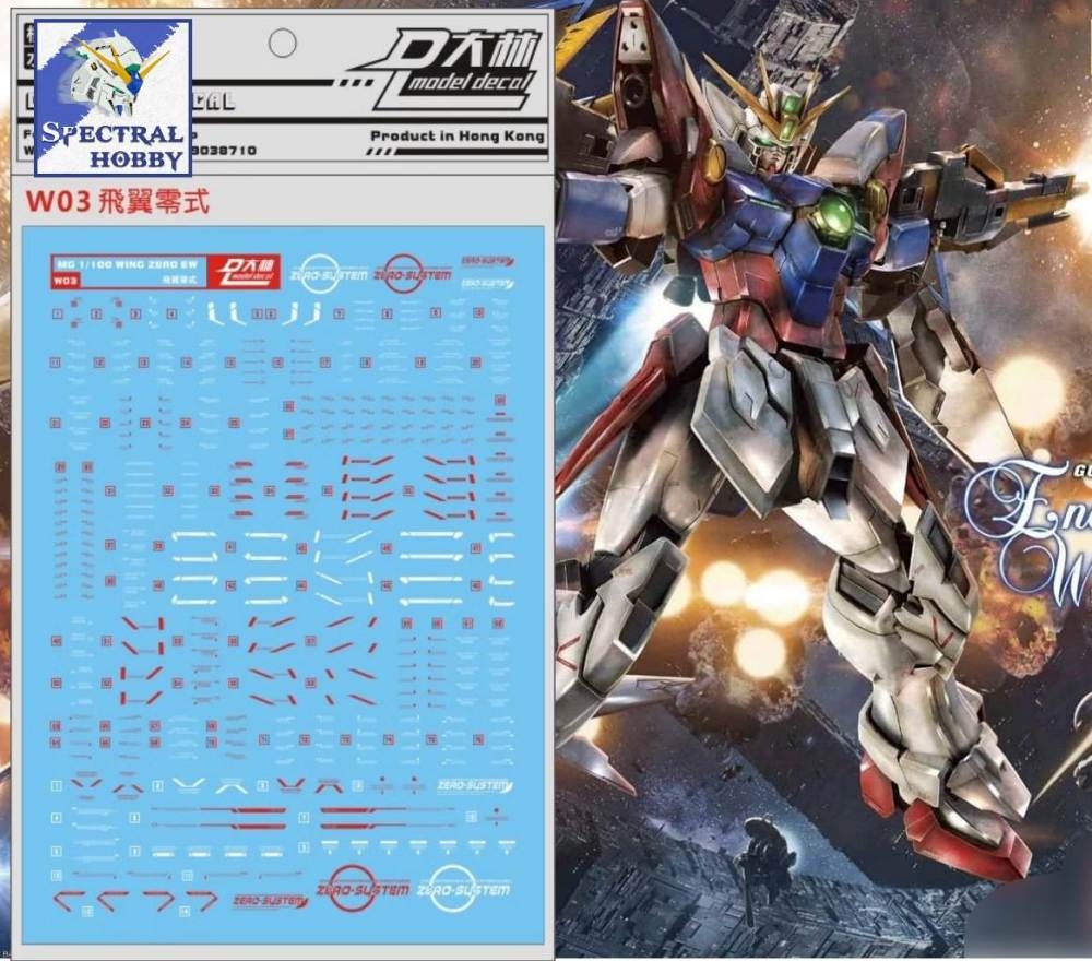 Decal nước dán mô hình Wing Proto Zero mg rg hg water sticker