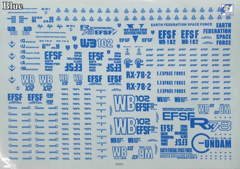 Decal nước dán mô hình 1/35 1/48 RX-78-2 RX78 G3 gundam các loại Water sticker