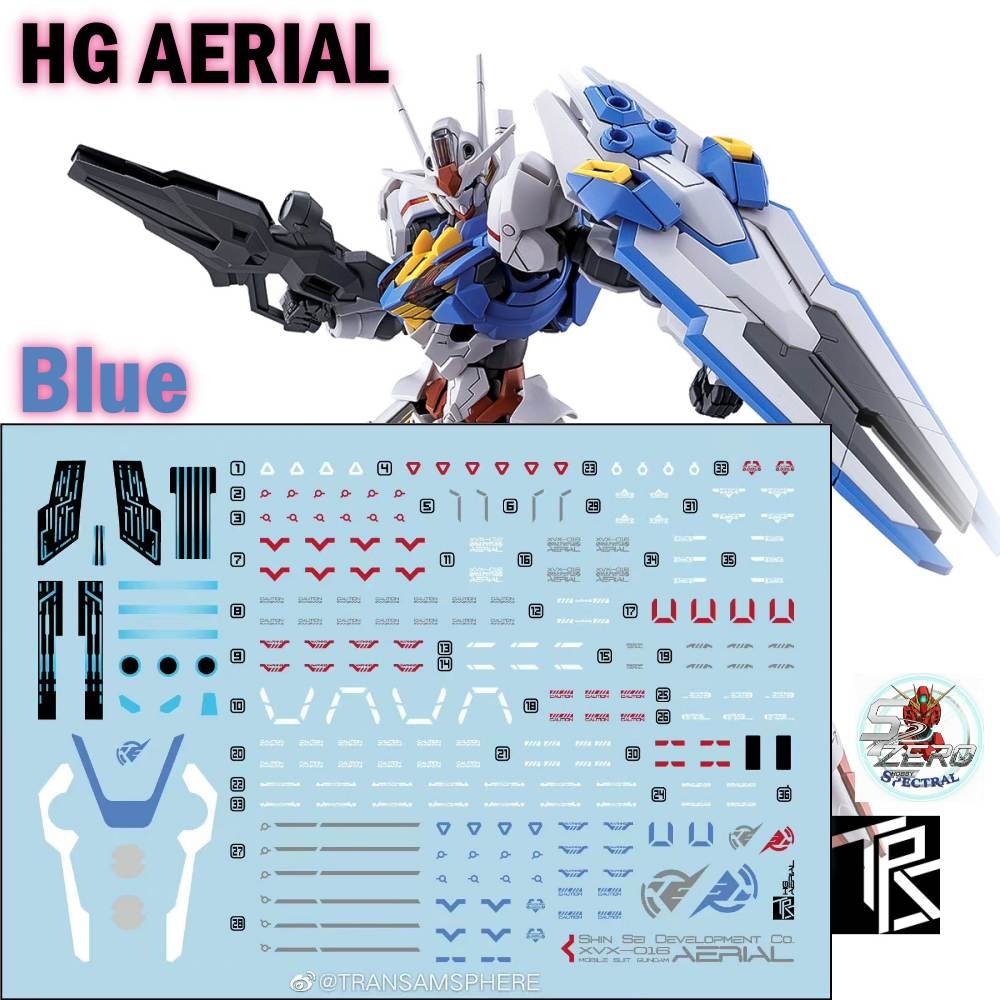 Decal nước dán mô hình CALIBARN MERCURY HG các loại Water sticker