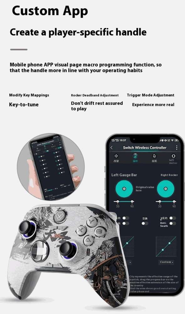 Tay game AOLION AL-NS2286H Wukong Great Sage Edition RGB Tri-Mode Gaming Controller with Dual Hall Effect Linear Trigger