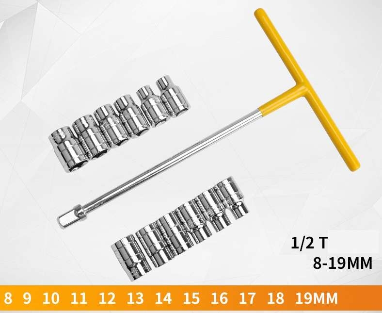 Bộ tô vít lục khẩu cờ lê chữ T 8-24mm chất lượng cao sửa chữa T-shaped Socket Wrench Repair Tool