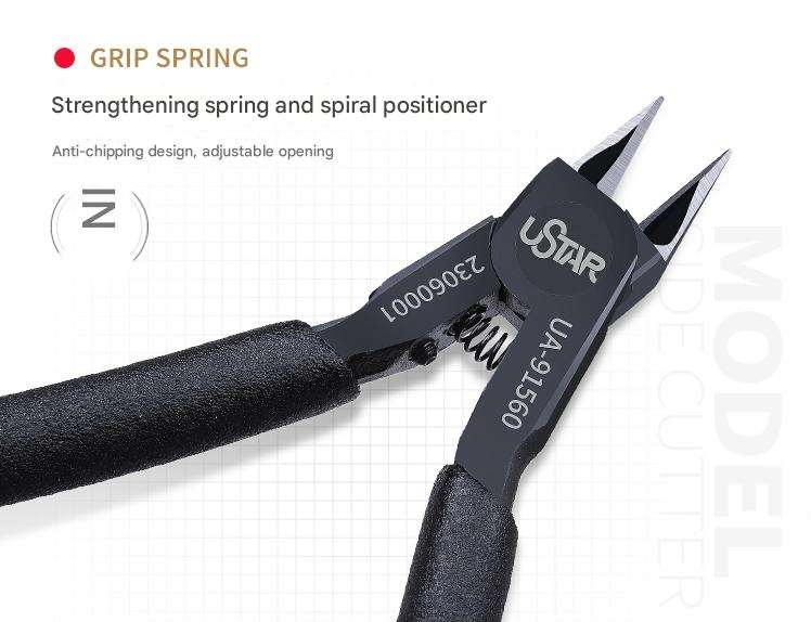 Kìm cắt mô hình USTAR UA91560 Chrome Vanadium Steel Double-edged Pliers