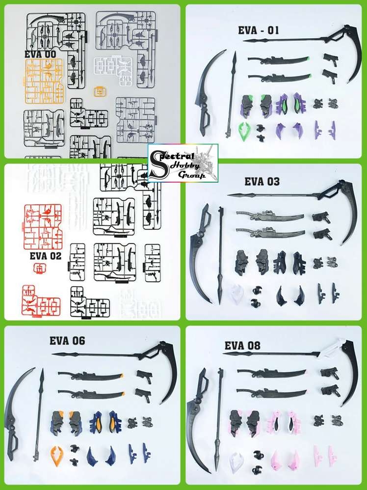 Phụ kiện Sửa đổi giáp cơ thể RG EVA 00 01 02 06 08 Evangelion Weapon Package Modification