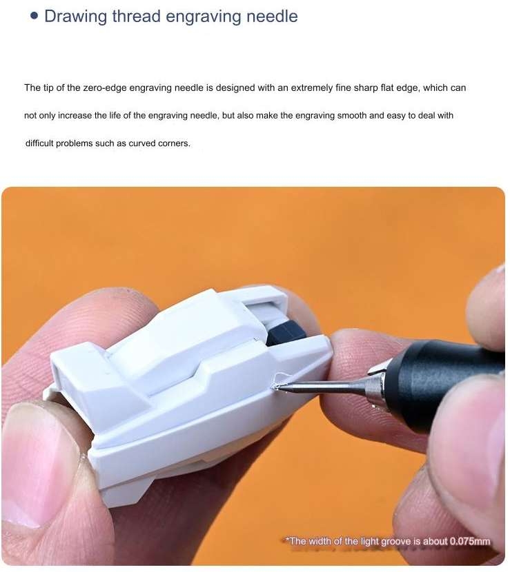 Bút khắc chi tiết tạo - kẻ - dặm lại line cơ bản Chisel Scriber Tungsten steel Zero-blade engraving needle Lazy 100shiki