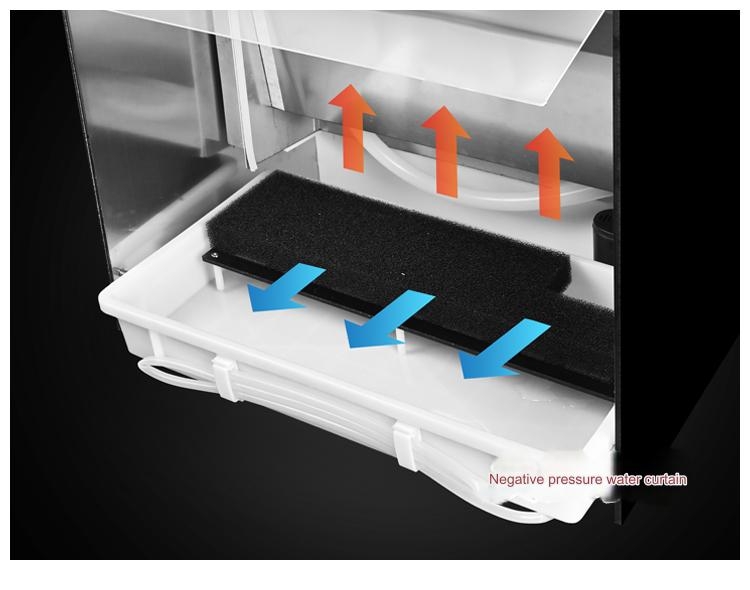 Hộp hút mùi sơn rèm nước áp lực âm LA23 SPRAY PAINT BOX NEGATIVE PRESSURE LAZY