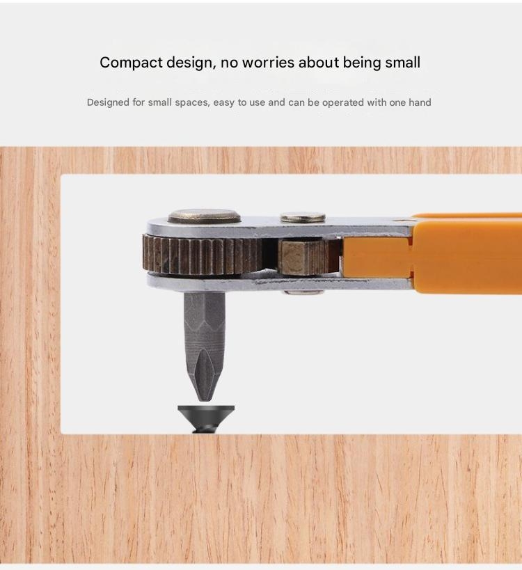Dụng cụ Tua vít hai chiều góc hẹp 6.35mm Bidirectional ratchet screwdriver narrow corner right angle