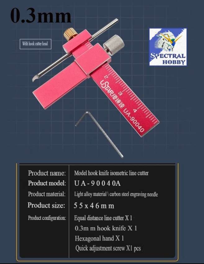 Kẻ line chisel khắc đều song song ustar UA90040 equidistant engraving parallel knife
