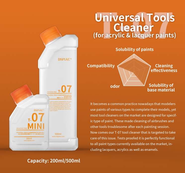 Dung dịch DSPIAE tẩy rửa / tẩy sơn T03 T04 T07 Tool Cleaner Pen wash Remover paint
