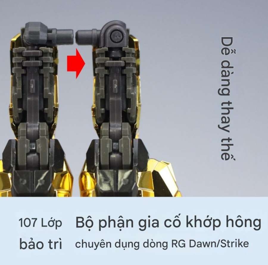 PHụ kiện mô hình gia cố khớp hông dòng RG frame sẵn parts leg optimization PK-107