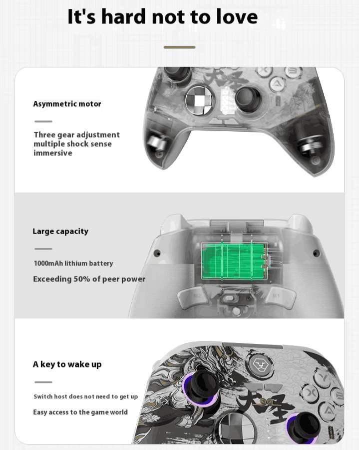 Tay game AOLION AL-NS2286H Wukong Great Sage Edition RGB Tri-Mode Gaming Controller with Dual Hall Effect Linear Trigger