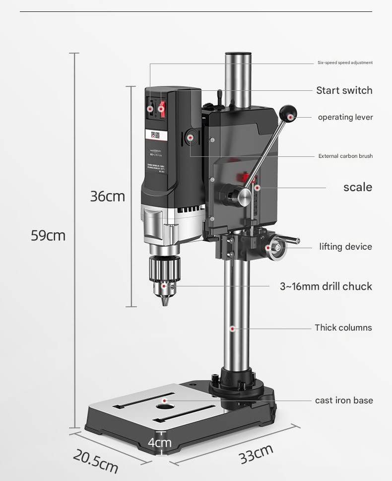 Máy khoan dọc 220V multi-function workbench high-precision bench drill machine 710w 1050w