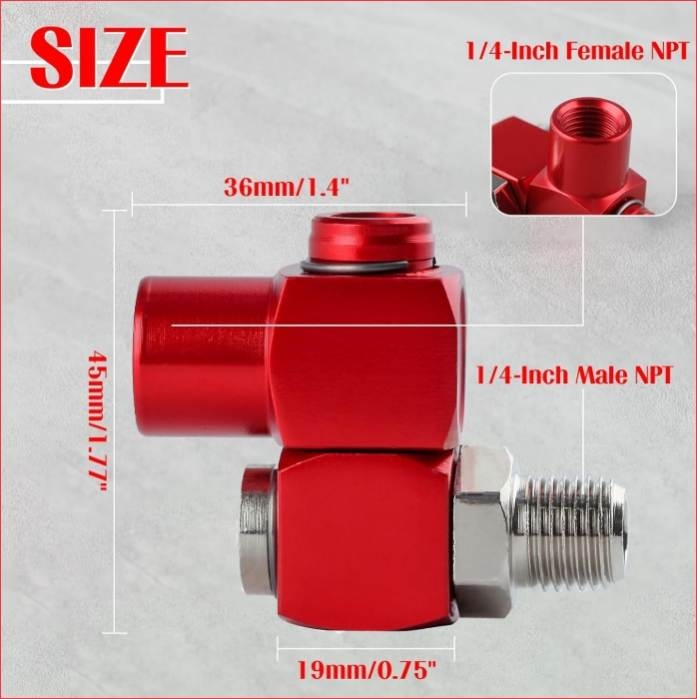Đầu nối máy nén khí máy sơn G1/4 pneumatic rotary joint 360 universal joint quick compressor