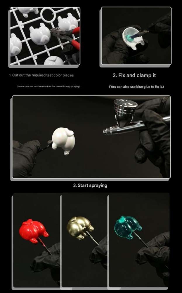 Dụng cụ DSPIAE Corgi Bullshit Plastic Coloring Paint Test Tryout PLD-01 thử kiểm màu sơn