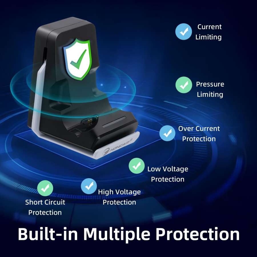 Đế dock sạc tay game PS5 kèm giá để tai nghe Controller Charger With Retractable Headphone Hook Hanging HONCAM