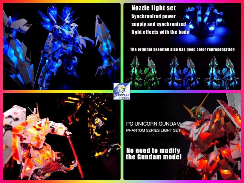 Bộ led Kosmos RGB cho mô hình PG Unicorn Perfectibility Banshee Phenex gundam ver2 nháy theo nhạc
