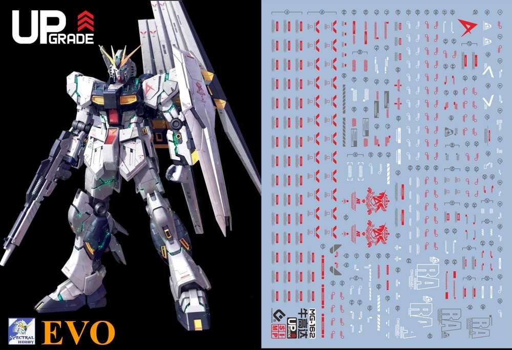 Decal nước dán mô hình MG Hi-Nu RX93 HiNu | Nu | HWS Gundam MB Water stickers