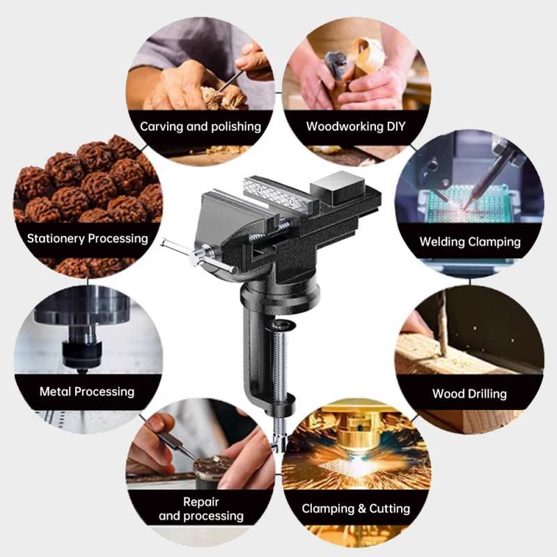 Dụng cụ Eto kẹp kèm đe Greener Mini Bench Dual-Purpose Table Clamp-on Vise With 360