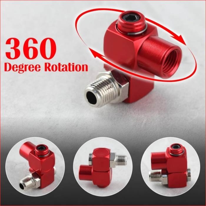 Đầu nối máy nén khí máy sơn G1/4 pneumatic rotary joint 360 universal joint quick compressor