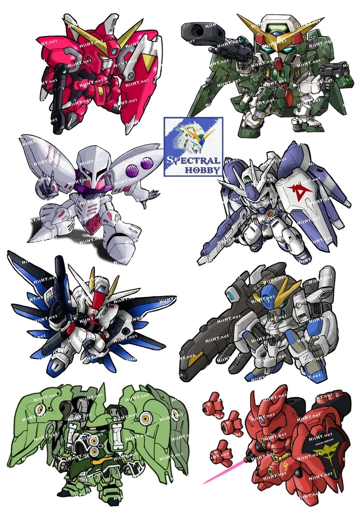 Decal lụa silk sticker F0083-04/05 gundam Cartoon Animation cho Laptop Mobile Phone vật dụng