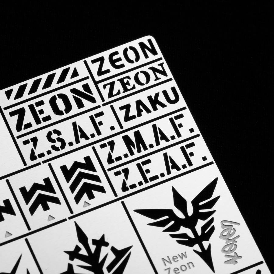 Dụng cụ ALEXEN AJ0076 Metal masking số chữ Zeon Zaku Dom Record Number logo