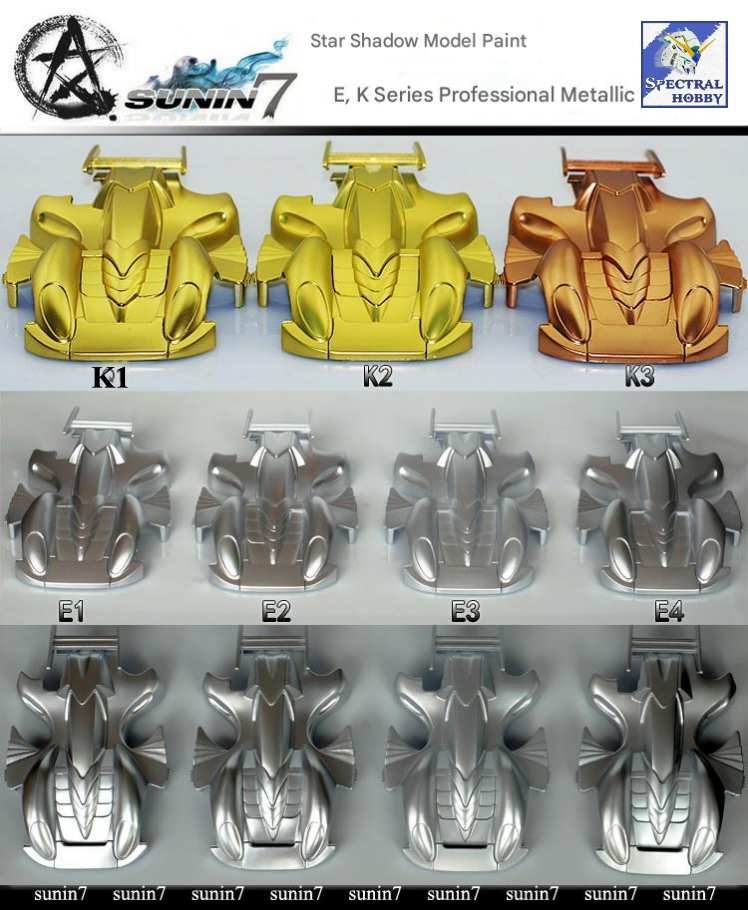 Sơn mô hình Gaia Sunin Gold Silver stainless steel Red Blue Green metallic color paint lacquer các loại