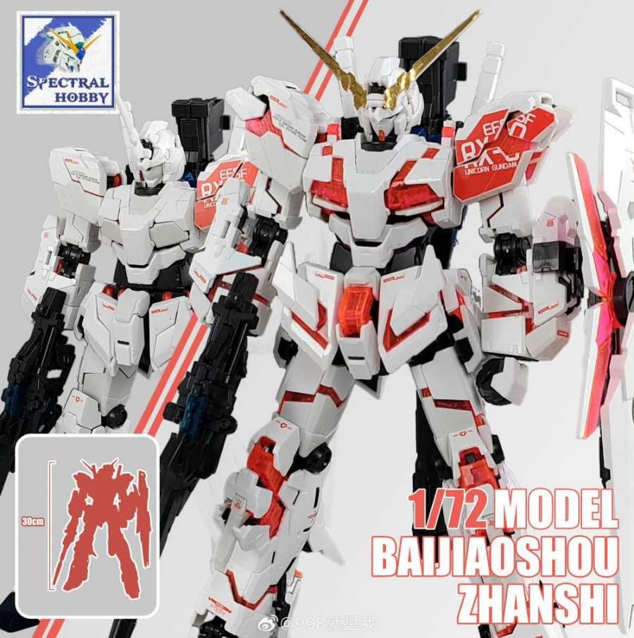 Mô hình lắp ráp 1/72 RX-0 Unicorn Gundam (~30cm) - Fang Dajing model