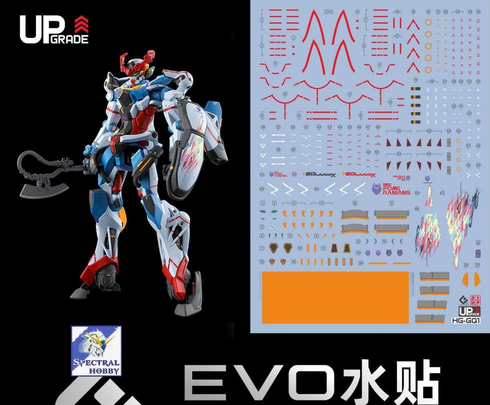 Decal nước dán mô hình Gundam GQuuuuuuX water sticker các loại