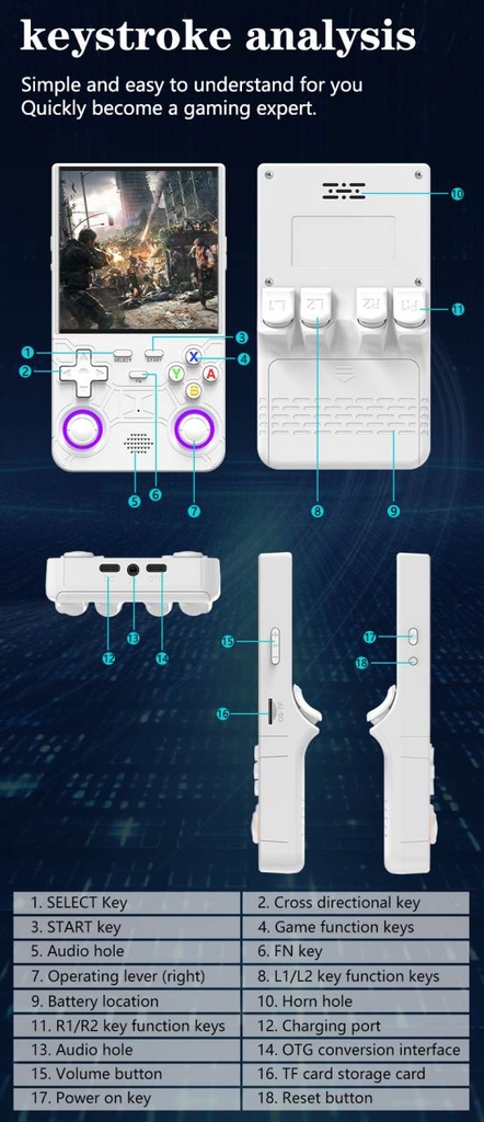 Máy chơi game R36 Ultra WIFI Retro Handheld Console 4.0 Inch Screen