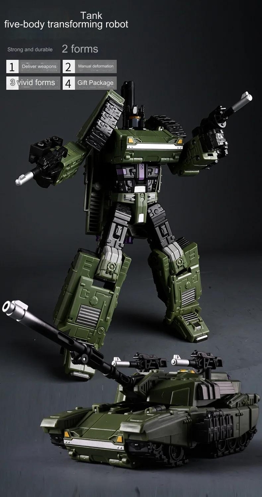 Mô hình Transformer Beast King DF02 Deformation Huntian Leopard Fusion 50cm 5in1 MMC Jinbao