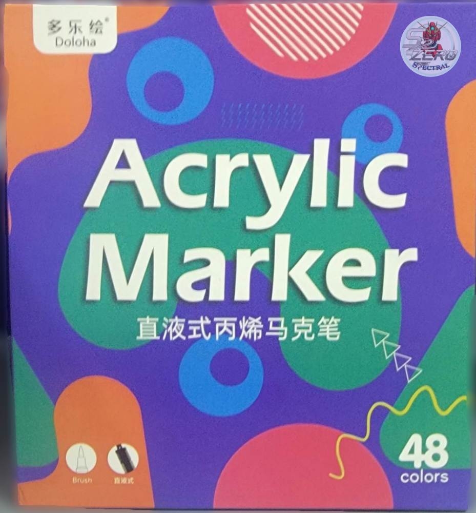 Bút màu sơn mô hình đầu cọ mềm Acrylic Marker Doloha (Basic, Metallic Color Series)