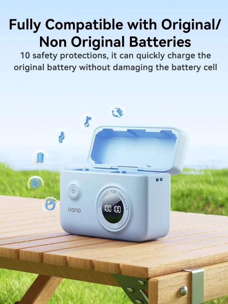 Hộp sạc nhanh LLANO LP-E6 E6N E6NH cho máy ảnh Canon R6 R5 60D 70d 80D 90D 5d4 5D3 5D2 5DS Camera Charger