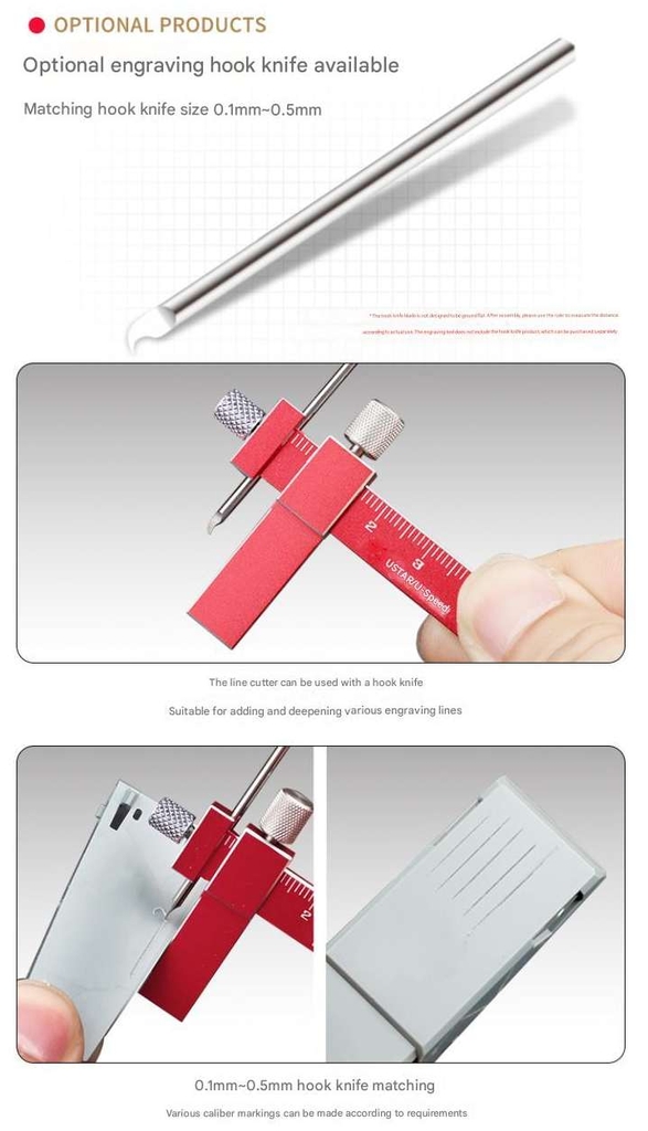 Kẻ line chisel khắc đều song song ustar UA90040 equidistant engraving parallel knife