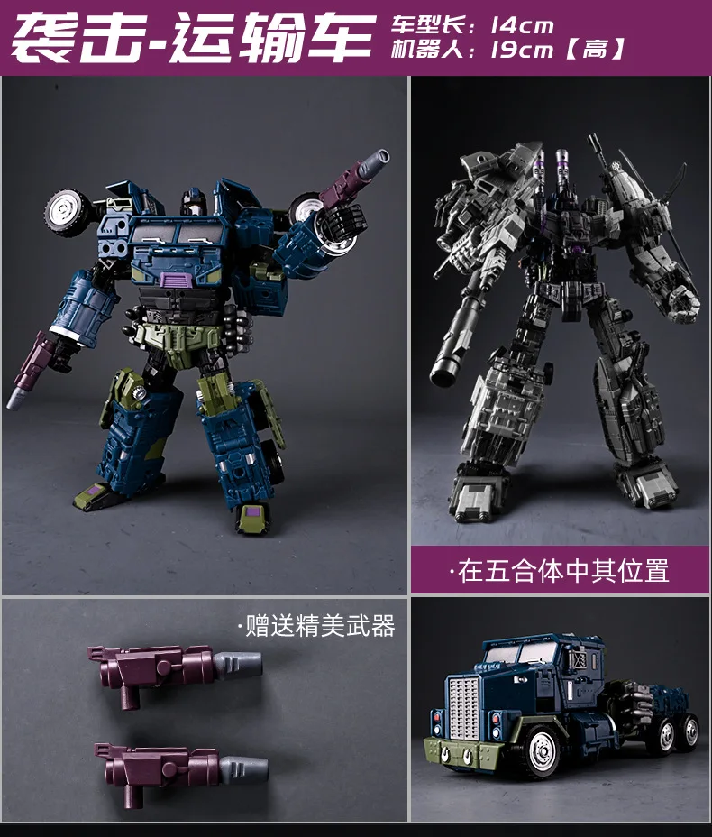 Mô hình Transformer Beast King DF02 Deformation Huntian Leopard Fusion 50cm 5in1 MMC Jinbao