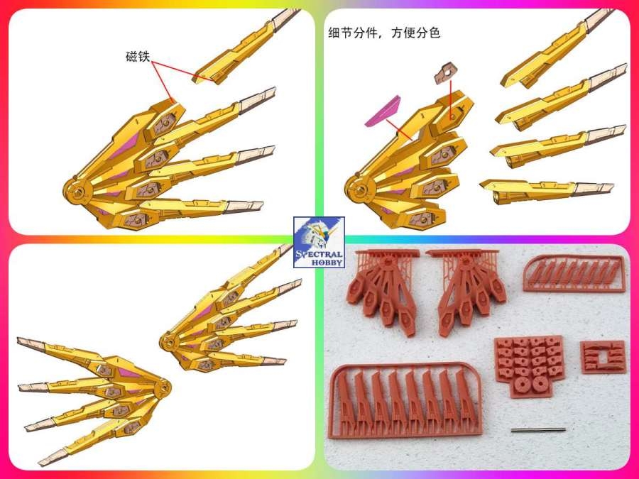 Phụ kiện ANUBIS HG 1/144 MIGHTY STRIKE FREEDOM WING TX025 Detail upgrade