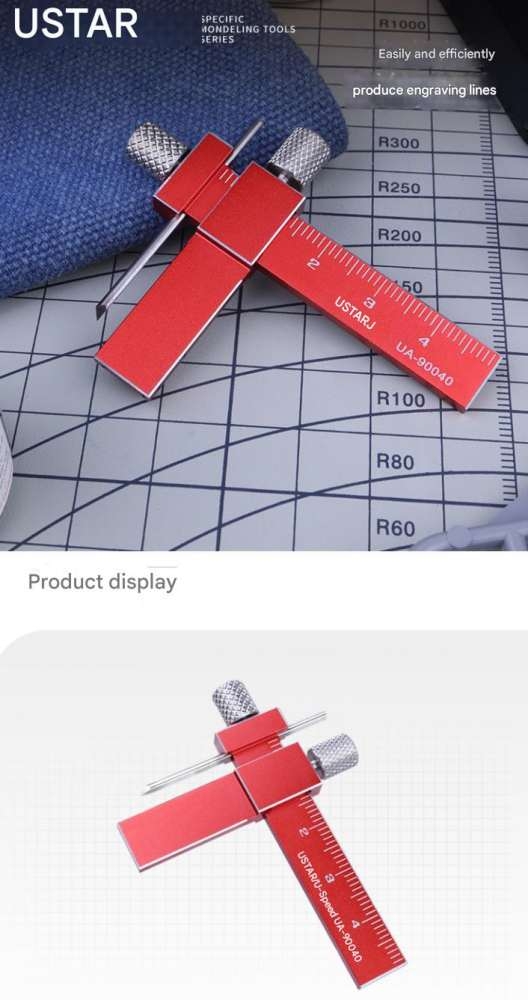 Kẻ line chisel khắc đều song song ustar UA90040 equidistant engraving parallel knife