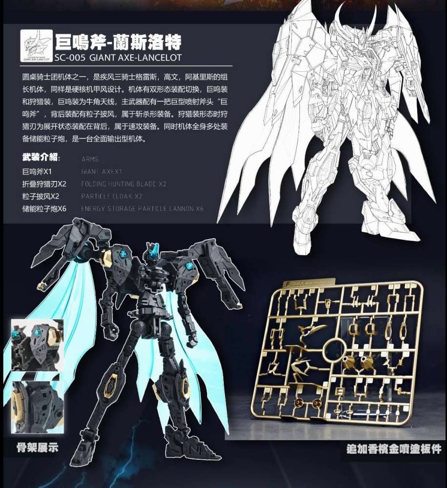 Mô hình lắp ráp RG BE 1/144 Giant Axe Lancelot SC-005 SNAA model