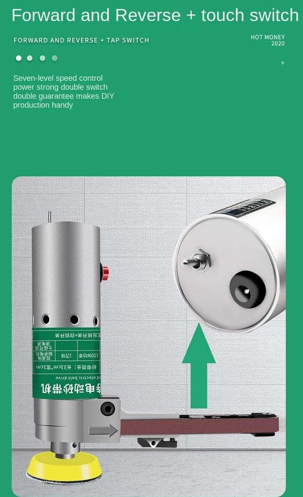 Máy khoan mài dây đai cầm tay mini đa năng mini handheld electric belt polishing grinding drill Longxiang